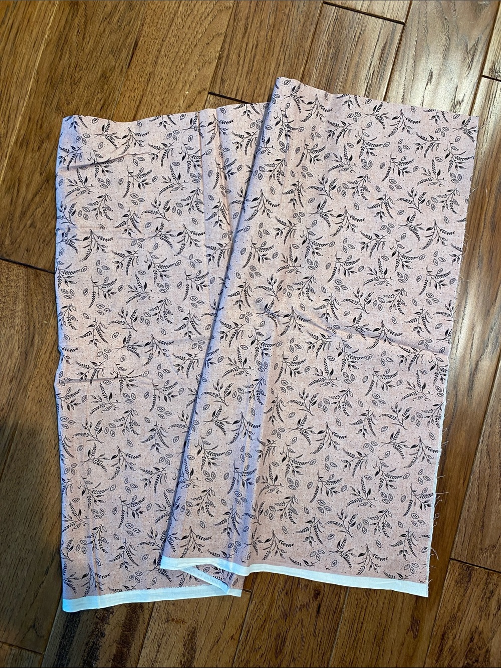 Light Pink Floral Fabric Panel